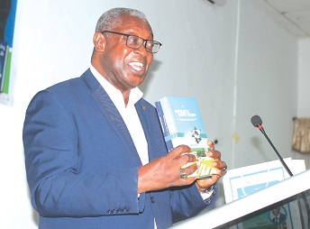 Prof. Agyeman Badu Akosa, a former Director-General of Ghana Health Service, launching the GIMPA Story